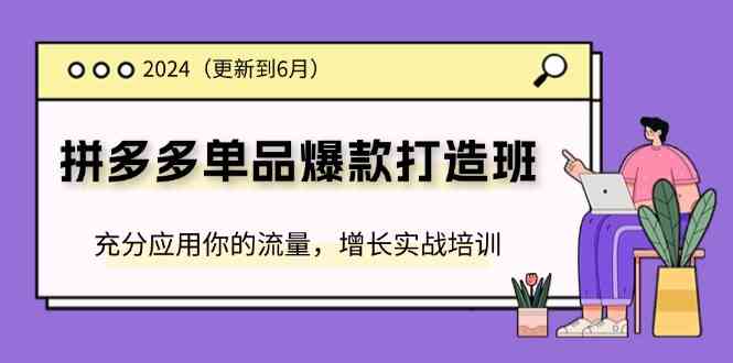 2024拼多多单品爆款打造班，充分应用你的流量，增长实战培训(更新6月) - 猎人社区-猎人社区