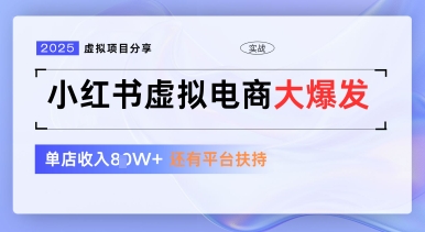 小红书虚拟电商项目，平台大力免费流量扶持，低门槛1拖3玩法 - 猎人社区-猎人社区