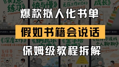 最新爆款拟人化书单玩法，假如书籍会说话，保姆级教程 - 猎人社区-猎人社区