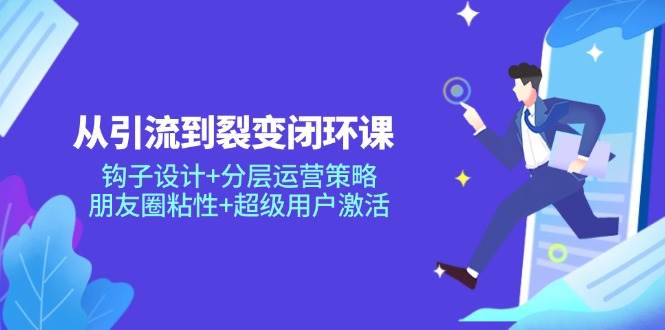 从引流到裂变闭环课：钩子设计+分层运营策略，朋友圈粘性+超级用户激活 - 猎人社区-猎人社区