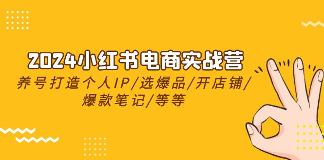 2024小红书电商实战营，养号打造IP/选爆品/开店铺/爆款笔记/等等（24节） - 猎人社区-猎人社区