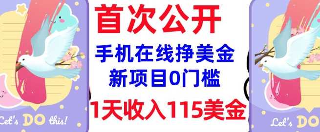 在线挣美金新项目，0门槛，1天收入115美刀，无脑操作，真正被动收入 - 猎人社区-猎人社区