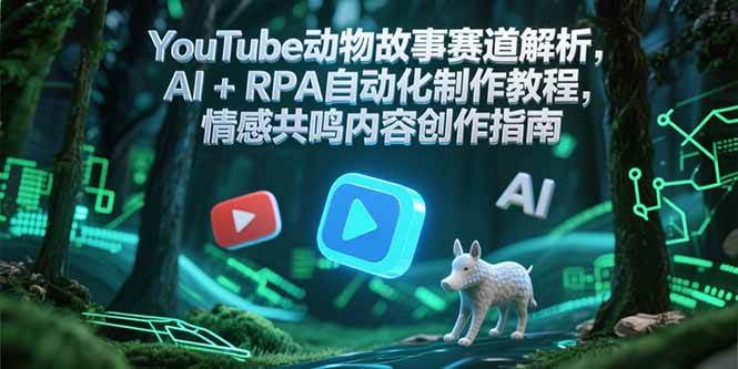 YouTube动物故事赛道解析，AI+RPA自动化制作教程，情感共鸣内容创作指南-猎人社区