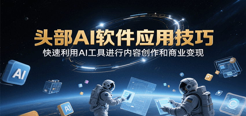 头部AI软件应用技巧，快速利用AI工具进行内容创作和商业变现 - 猎人社区-猎人社区