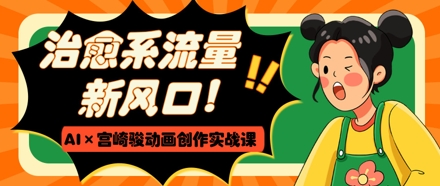 治愈系流量新风口，AI+宫崎骏动画创作实战课，从0到1打造爆款视频-猎人社区