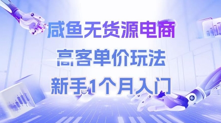 咸鱼无货源电商，高客单价玩法，新手1个月入门 - 猎人社区-猎人社区