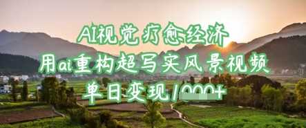 AI视觉疗愈经济：用ai重构超写实风景视频，单日变现多张 - 猎人社区-猎人社区