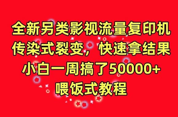 全新另类影视流量复印机，传染式裂变，快速拿结果，小白一周搞了50000+，喂饭式教程【揭秘】 - 猎人社区-猎人社区