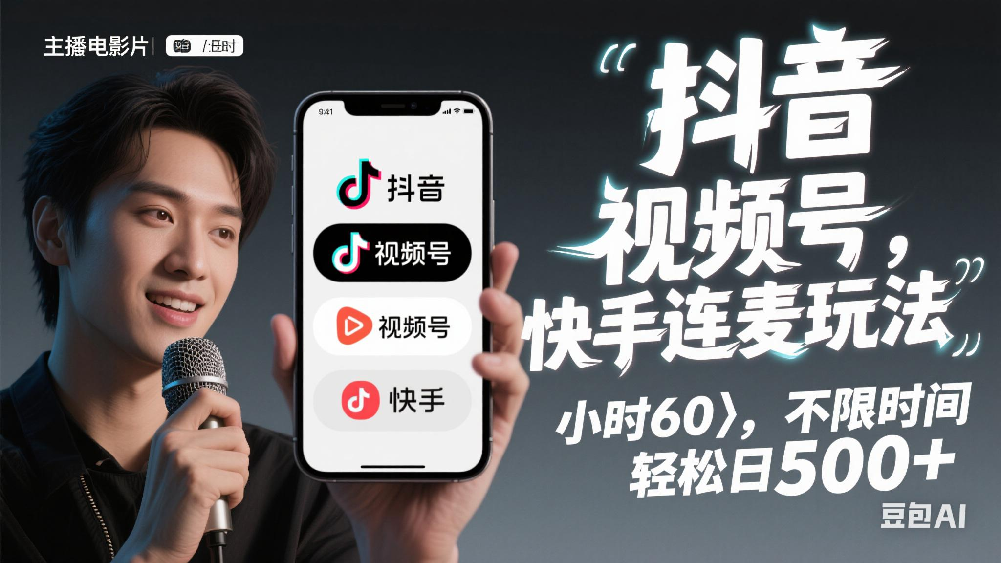 抖音，快手，视频号无脑连麦玩法！快速入门，单日稳冲1000+ - 猎人社区-猎人社区