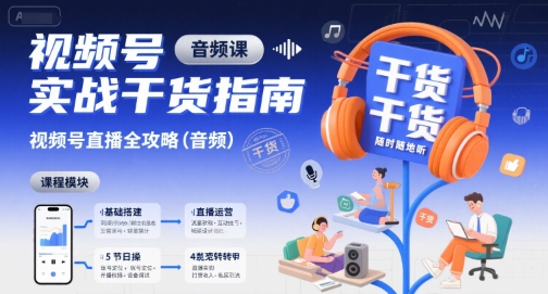 视频号实战干货指南，视频号直播全攻略（音频） - 猎人社区-猎人社区