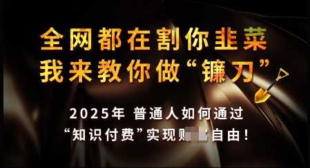 知识付费如何做到月入过W+，2025我来教你做“镰刀”【揭秘】 - 猎人社区-猎人社区