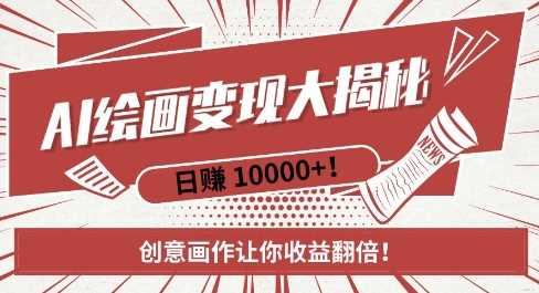AI梦境绘画致富秘籍，复制粘贴，新手也能快速掌握，创意画作让你收益翻倍 - 猎人社区-猎人社区