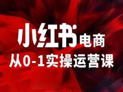 小红书电商从0-1实操运营课，让你从小白到精英-猎人社区