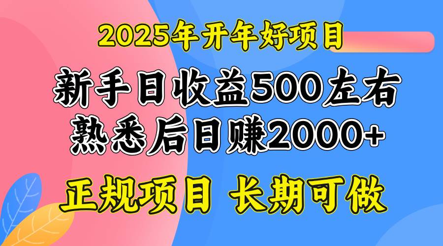 2025开年好项目，单号日收益2000左右 - 猎人社区-猎人社区