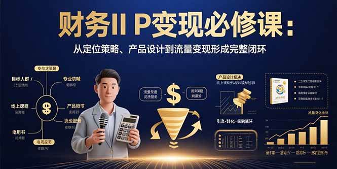 财务IP变现必修课：从定位策略、产品设计到流量变现形成完整闭环 - 猎人社区-猎人社区