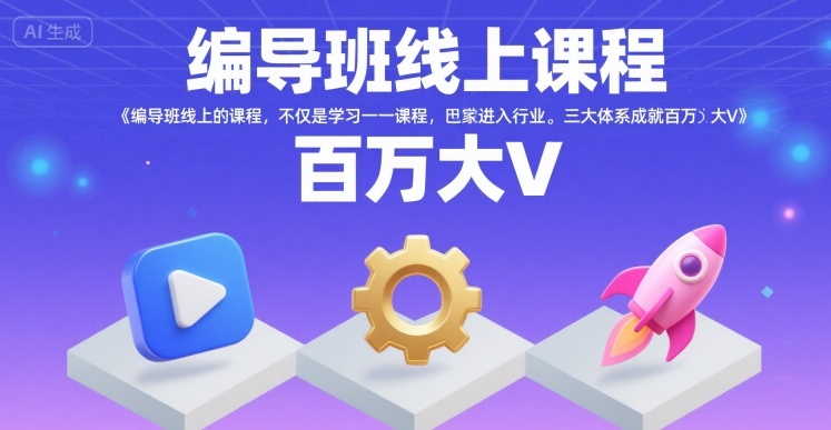 编导班线上课程，不仅是学习一门课程，更是进入一个行业，三大体系成就百万大V - 猎人社区-猎人社区