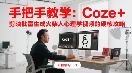 手把手教学：Coze + 剪映批量生成火柴人心理学视频的硬核攻略 - 猎人社区-猎人社区