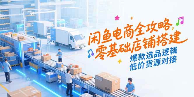 闲鱼电商全攻略，零基础店铺搭建，爆款选品逻辑，低价货源对接-猎人社区