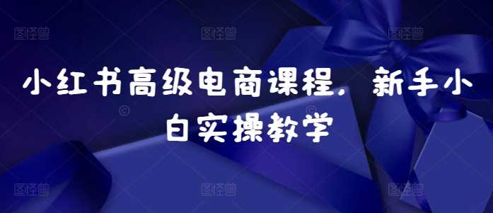 小红书高级电商课程，新手小白实操教学 - 猎人社区-猎人社区