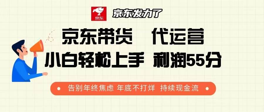 京东带货 代运营 利润55分 告别年终焦虑 年底不打烊 持续现金流-猎人社区