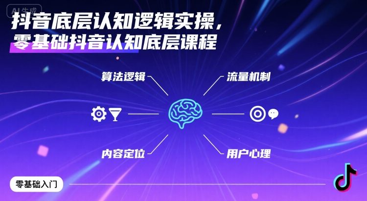 抖音底层认知逻辑实操，零基础抖音认知底层课程 - 猎人社区-猎人社区