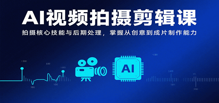 AI视频拍摄剪辑课，拍摄核心技能与后期处理，掌握从创意到成片制作能力 - 猎人社区-猎人社区