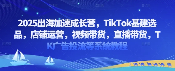 2025出海加速成长营，TikTok基建选品，店铺运营，视频带货，直播带货，TK广告投流等系统教程 - 猎人社区-猎人社区