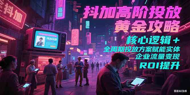 抖加高阶投放黄金攻略：核心逻辑全周期投放方案赋能实体企业流量变现 ROI 提升 - 猎人社区-猎人社区