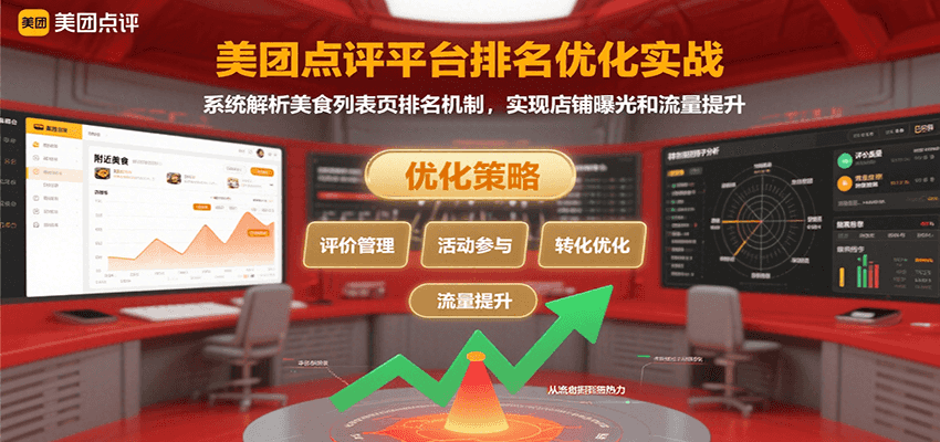 美团点评平台排名优化实战，系统解析美食列表页排名机制，实现店铺曝光和流量提升-猎人社区