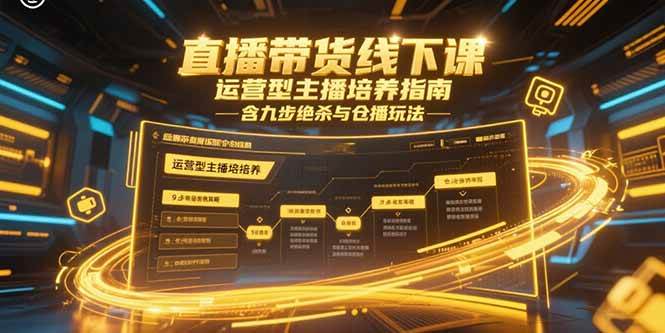 直播带货线下课，运营型主播培养指南，含九步绝杀与仓播玩法 - 猎人社区-猎人社区