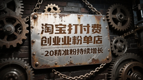淘宝打付费创业粉单店每天稳定10-20精准粉持续增长【揭秘】-猎人社区