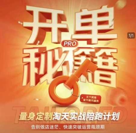 淘宝开单秘籍PRO，量身定制淘天实战陪跑计划，告别做店迷茫、快速突破运营瓶颈期 - 猎人社区-猎人社区
