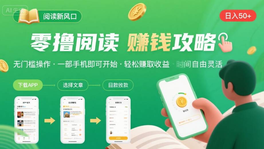 零撸阅读新风口，无门槛轻松挣，一部手机，日入 50-3张【揭秘】 - 猎人社区-猎人社区