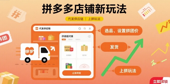 拼多多店铺新玩法，代发供应链上拼玩法 - 猎人社区-猎人社区