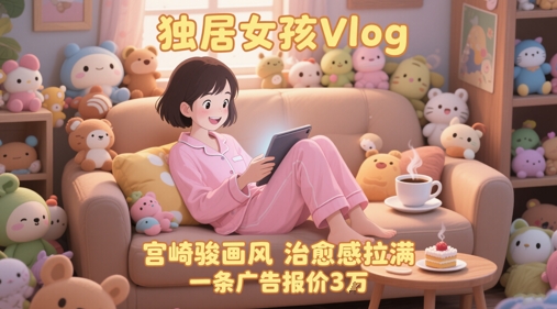 单个账号涨粉71W！用AI制作独居女孩Vlog，宫崎骏画风，治愈感拉满，一条广告报价3W - 猎人社区-猎人社区