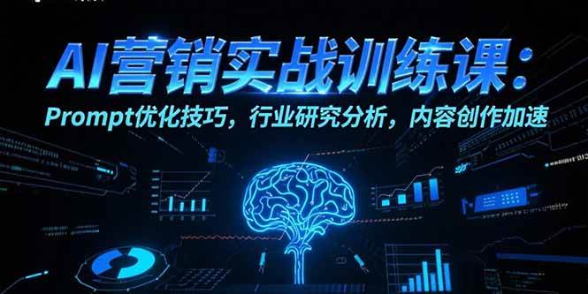 AI营销实战训练课：Prompt优化技巧，行业研究分析，内容创作加速 - 猎人社区-猎人社区