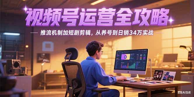 2025视频号运营全攻略，推流机制加短剧剪辑，从养号到日销34万实战 - 猎人社区-猎人社区