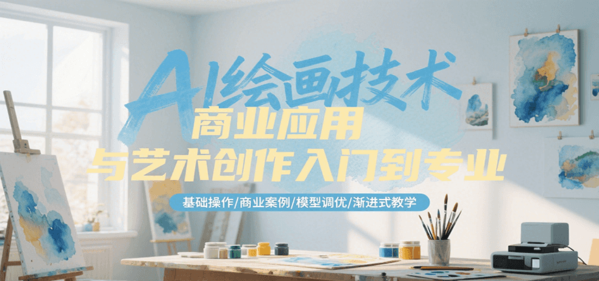 AI绘画技术商业应用与艺术创作入门到专业，基础操作/商业案例/模型调优/渐进式教学 - 猎人社区-猎人社区