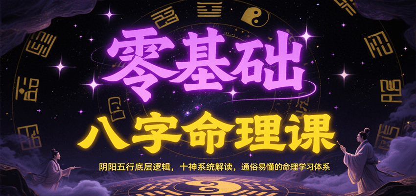 零基础八字命理课：阴阳五行底层逻辑，十神系统解读，通俗易懂的命理学习体系 - 猎人社区-猎人社区