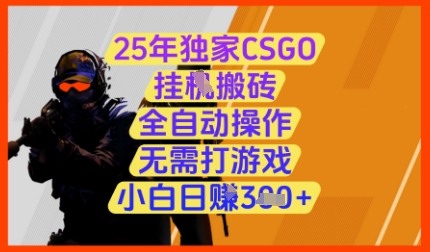 25年独家CSGO挂G搬砖，全自动操作，无需打游戏，小白日入3张+【揭秘】 - 猎人社区-猎人社区