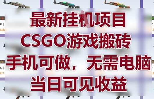 最新挂G项目，CSGO游戏搬砖，手机可做，无需电脑，当日见收益【揭秘】 - 猎人社区-猎人社区