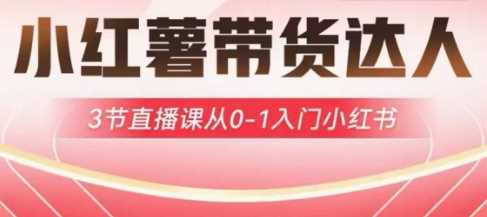 小红薯达人带货启航计划，3节直播课从0-1入门小红书 - 猎人社区-猎人社区