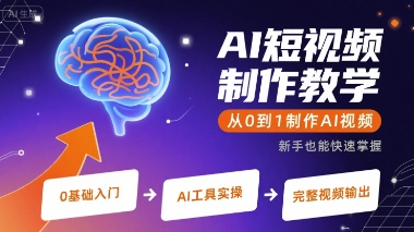 AI短视频制作教学，从0到1制作AI视频-猎人社区