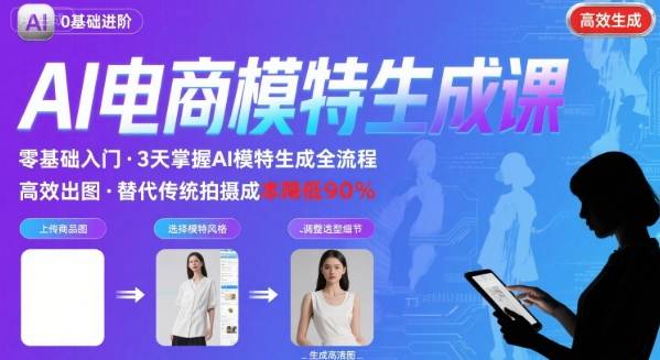 AI模特进阶课程，0基础高效生成逼真电商模特图 - 猎人社区-猎人社区
