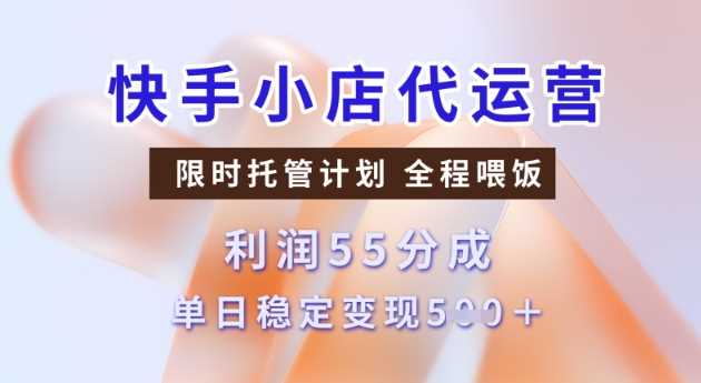 快手小店代运营3.0，模式新升级，收益55分，稳定单日5张【揭秘】 - 猎人社区-猎人社区