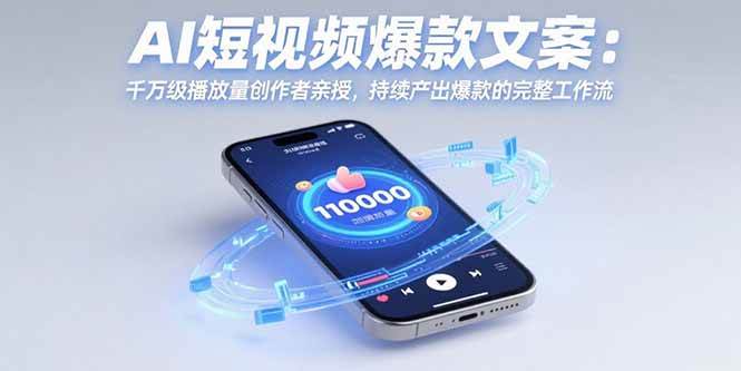 AI短视频爆款文案：千万级播放量创作者亲授，持续产出爆款的完整工作流 - 猎人社区-猎人社区
