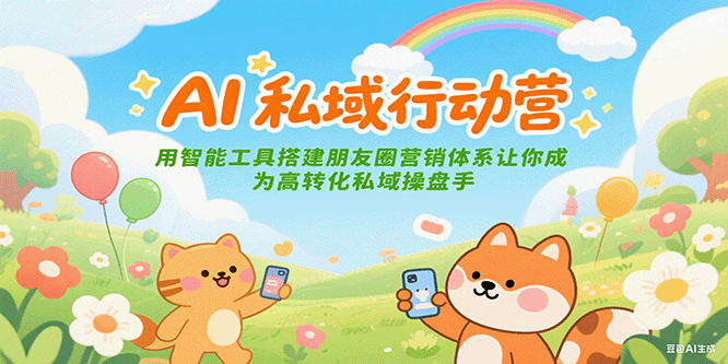 AI私域行动营：用智能工具搭建朋友圈营销体系让你成为高转化私域操盘手 - 猎人社区-猎人社区