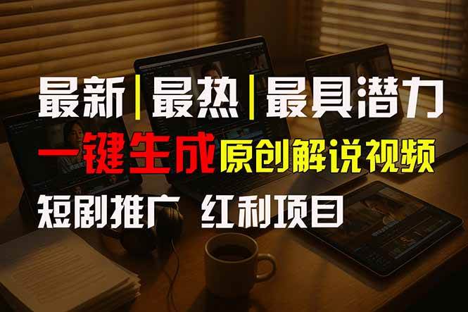 短剧推广新思路，AI一键生成原创解说视频，10分钟产出100条，30天赚了5.5w - 猎人社区-猎人社区