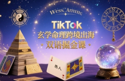 TikTok玄学命理跨境出海双语掘金课，手把手教你用命理知识精准直击海外用户痛点 - 猎人社区-猎人社区