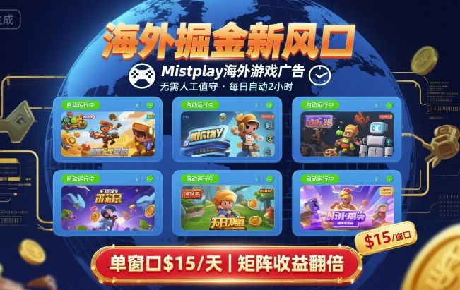 海外掘金新风口，Mistplay海外游戏广告，每日自动运行，单窗口稳入2美刀 ，可矩阵操作【揭秘】 - 猎人社区-猎人社区